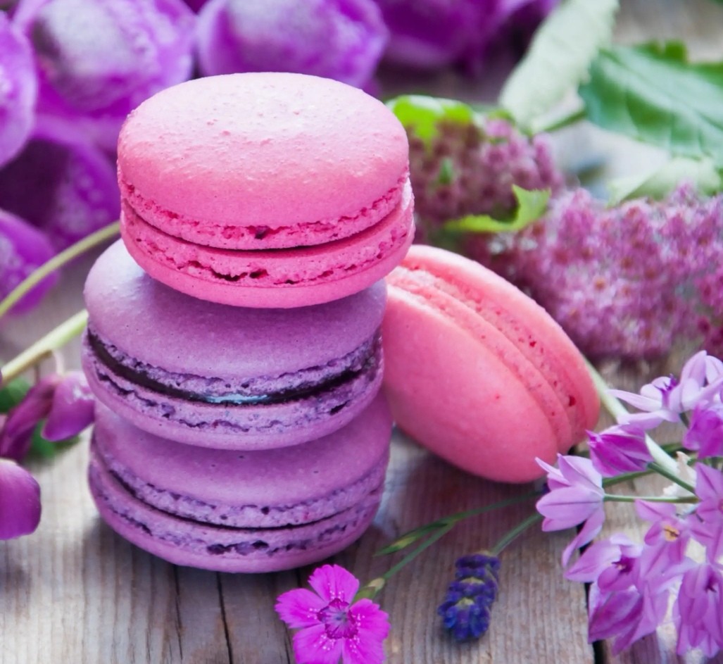 macaron framboise violette