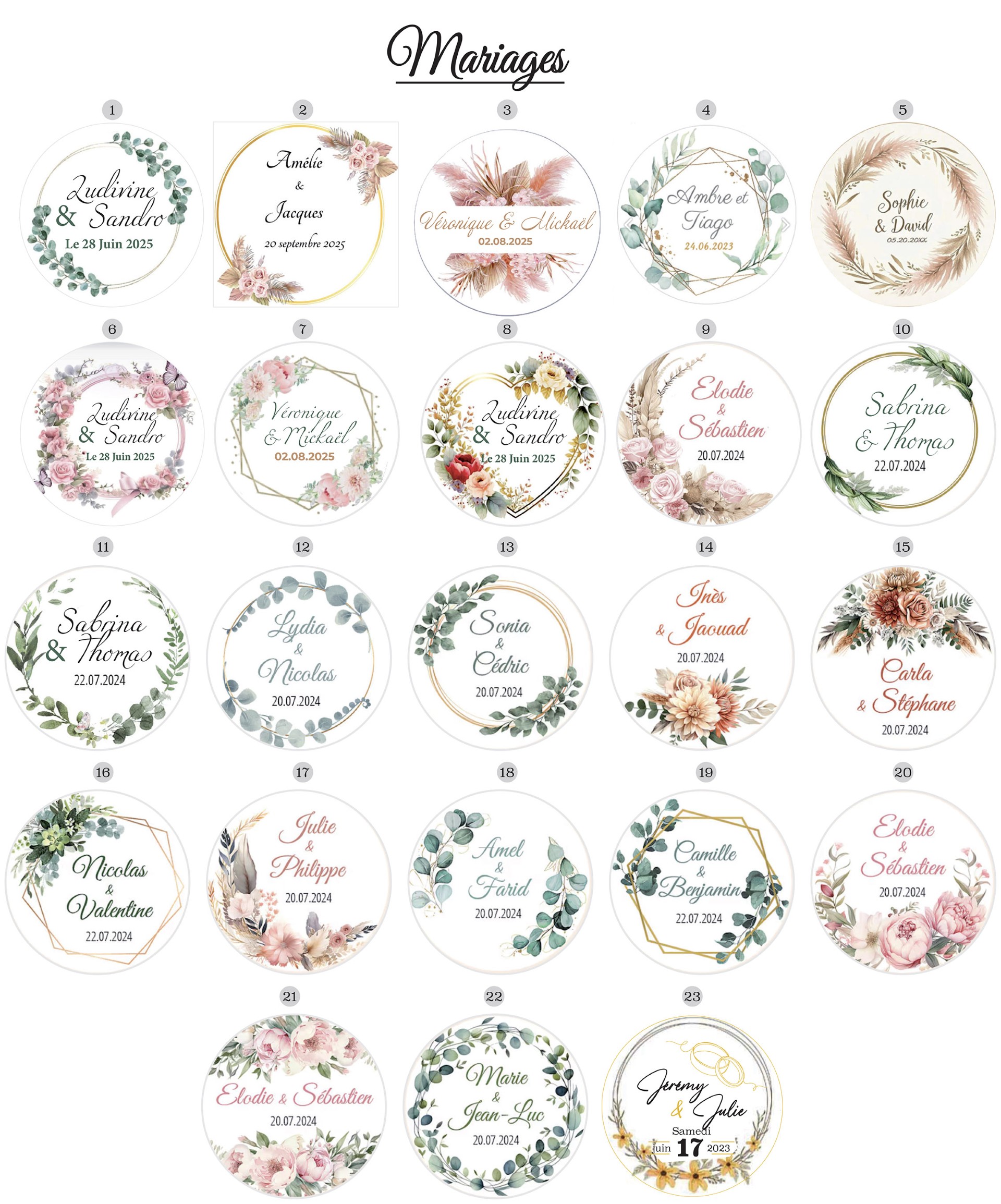 FICHE MARIAGE