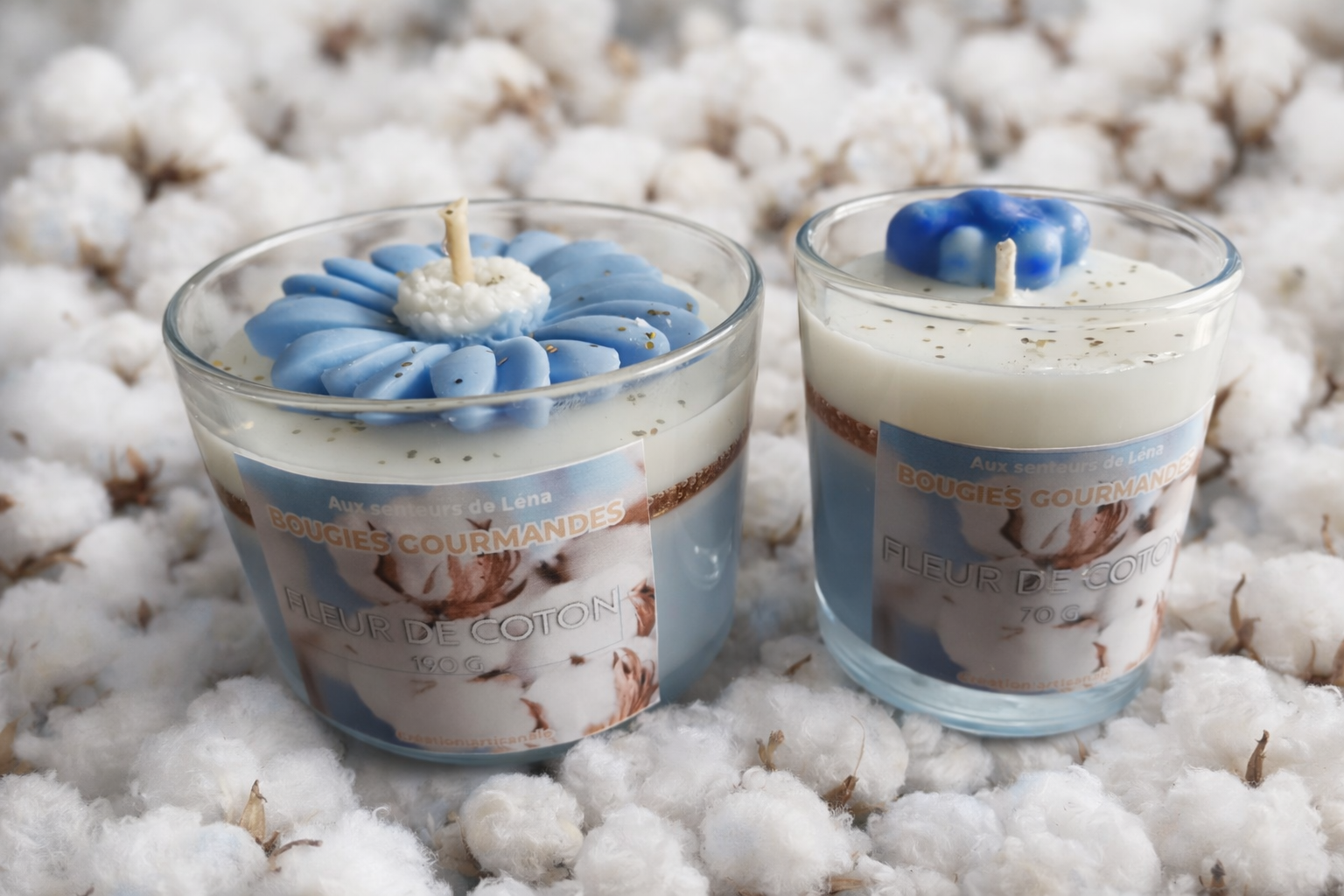 fleur de coton bougie