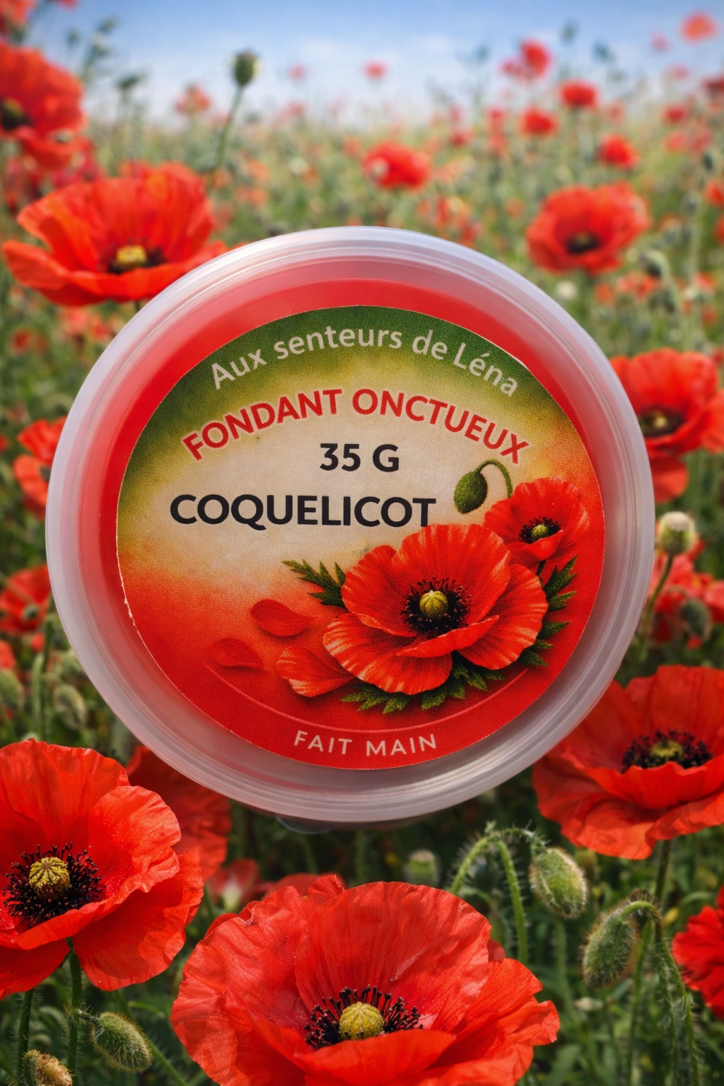 Fondant onctueux coquelicot